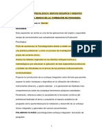 El Diagnóstico Psicológico Formacion de PosgradoCongr Metrop2011
