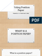 Writing Position Paper