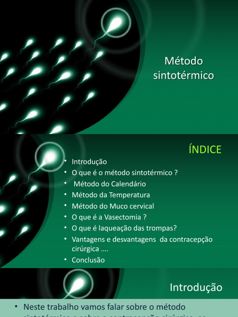 Método Sintotérmico | PDF | Anticoncepcionais | Puberdade