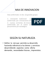 Taxonomía de innovación: Grupos, naturaleza, curso, efecto, objeto e intensidad