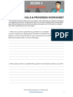 Personal Goals & Progress Worksheet PDF