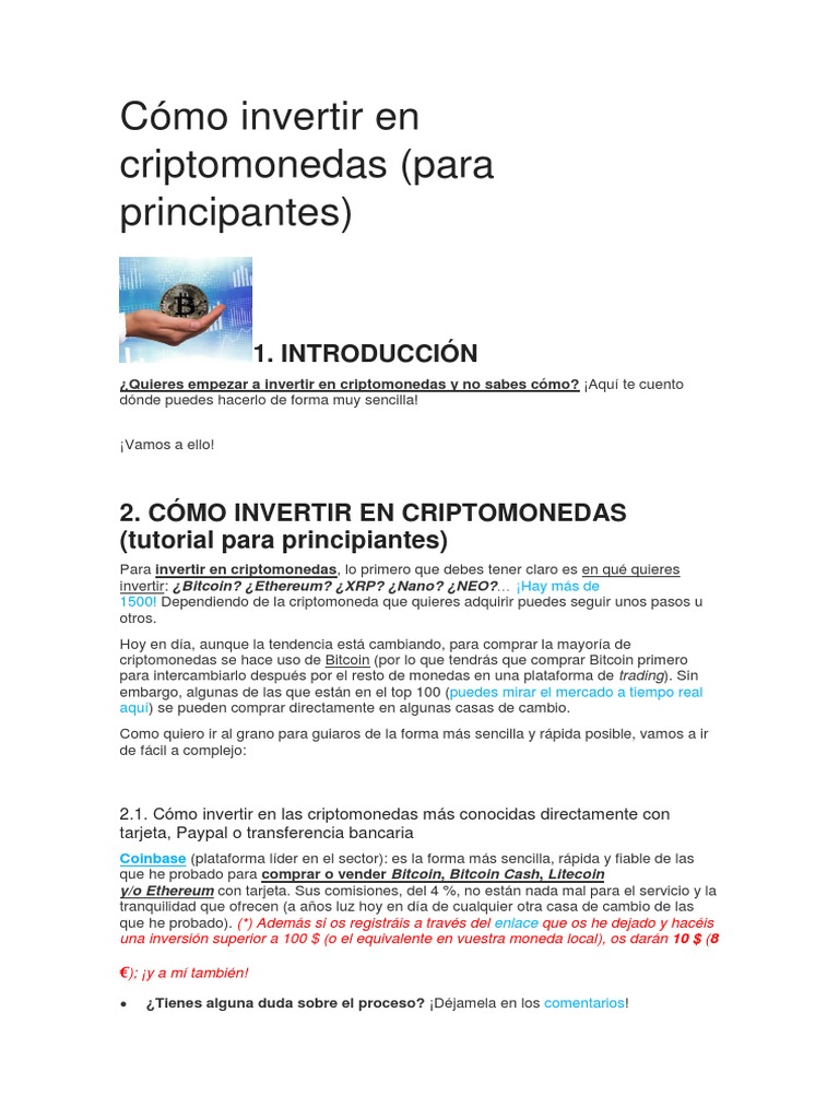 Guía para Invertir en Criptomonedas | PDF | Bitcoin | Criptomoneda