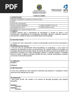 Plano de Ensino - Antropologia 1