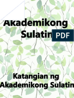 Aralin 1 - Katangian NG Akademikong Sulatin Pilinlarang