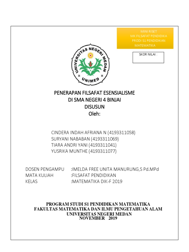 Laporan Mini Riset Filpen