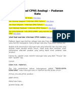 100 Contoh Soal CPNS Analogi - Padanan Kata + Jawabannya PDF
