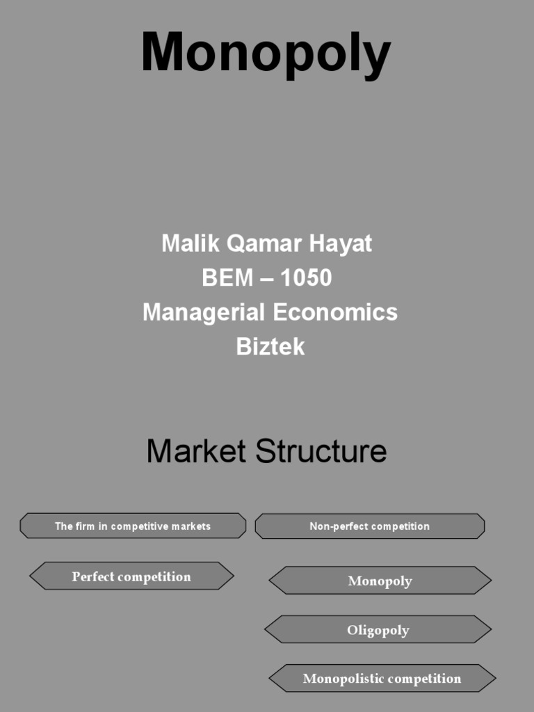 Understanding Monopoly in Economics | PDF | Monopoly | Profit (Economics)