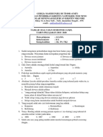 Butir Soal Agama Kls X Ganjil