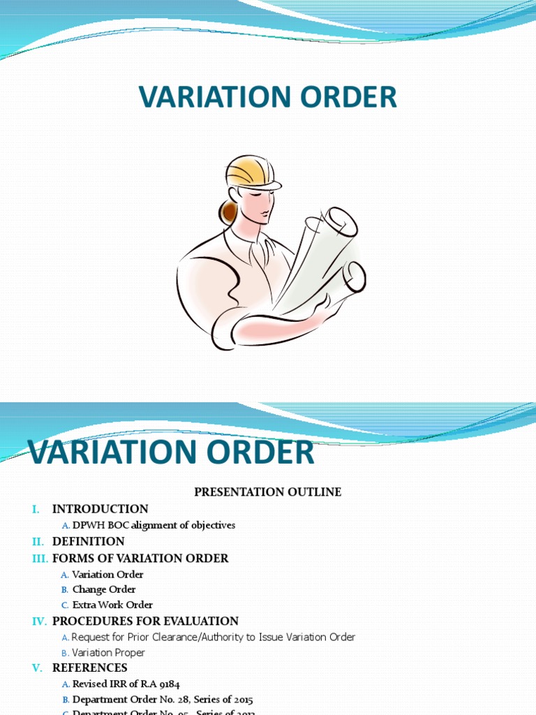 Variation Order Manual Final Copy PPTX Rfevised4132015 PDF Cheque