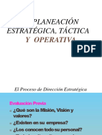 La Planeación Estratégica, Táctica