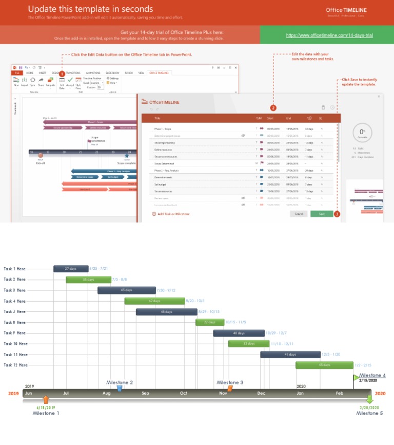 Free Gantt Chart Template Ws | PDF
