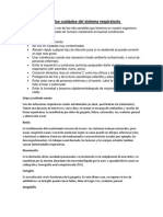 10 Acciones para Los Cuidados Del Sistema Respiratorio