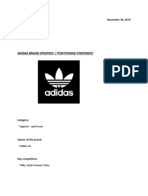 adidas brand positioning statement