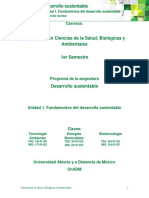 Unidad 1 Fundamentos Del Desarrollo Sustentable PDF