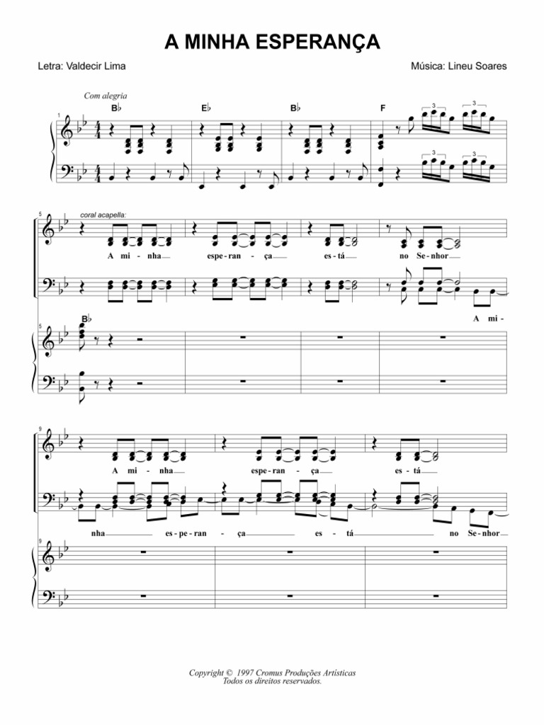 A Minha Esperança - Partitura PDF | PDF