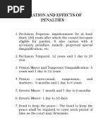 Duration and Effects of Penalties