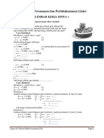 Lembar Kerja Siswa 1 Tugas SPLDV