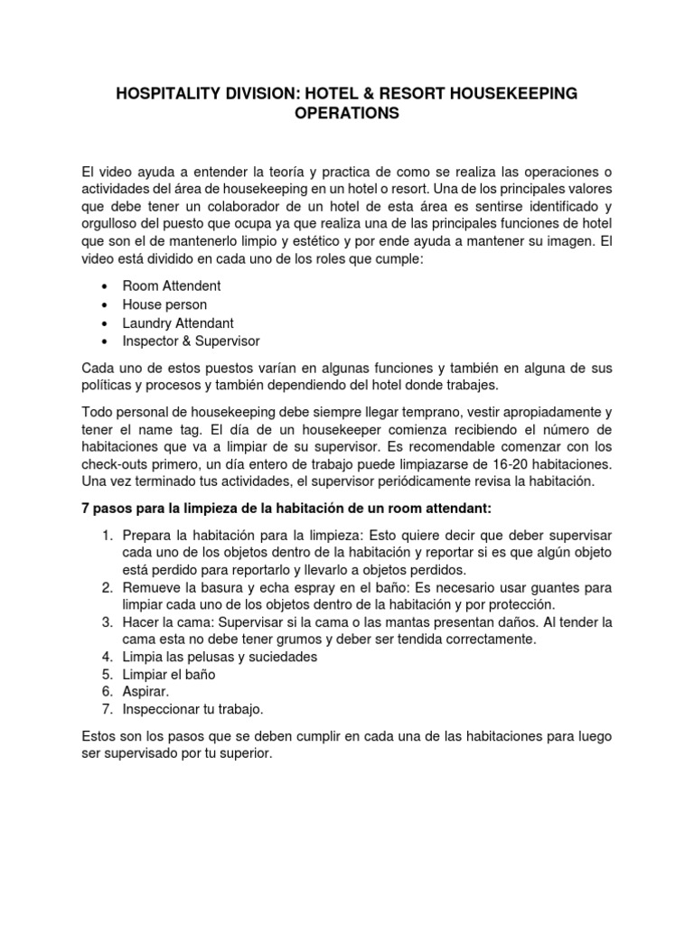 Hospitality Division PDF Hotel Hotel y alojamiento