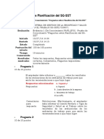 Prueba de Conocimiento - Preguntas Sobre Planificación Del SG-SST