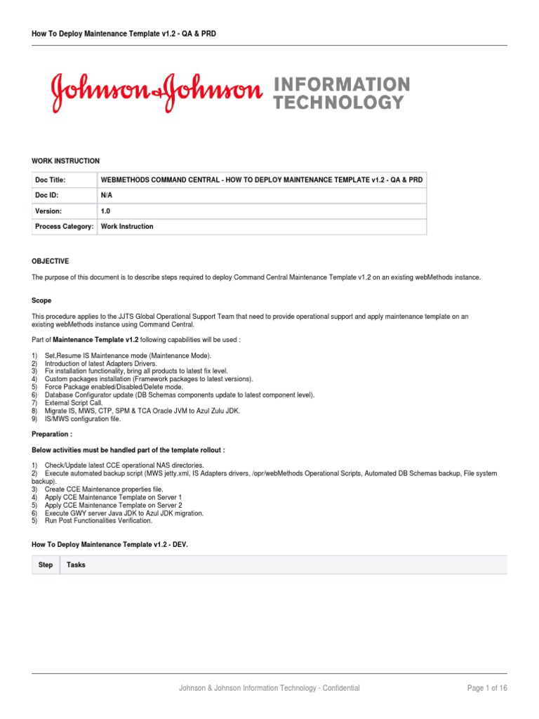 Deploy Maintenance Template v1.2 | PDF | Hypertext Transfer Protocol ...