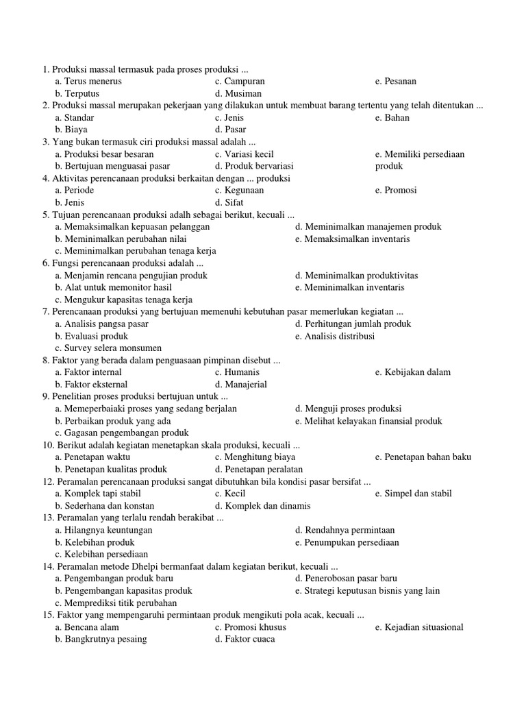 Berikut Yang Bukan Merupakan Kegunaan Dari Pengujian Produk Yaitu Nasi