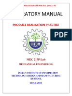 Product Realization Practice Manual Updated PDF