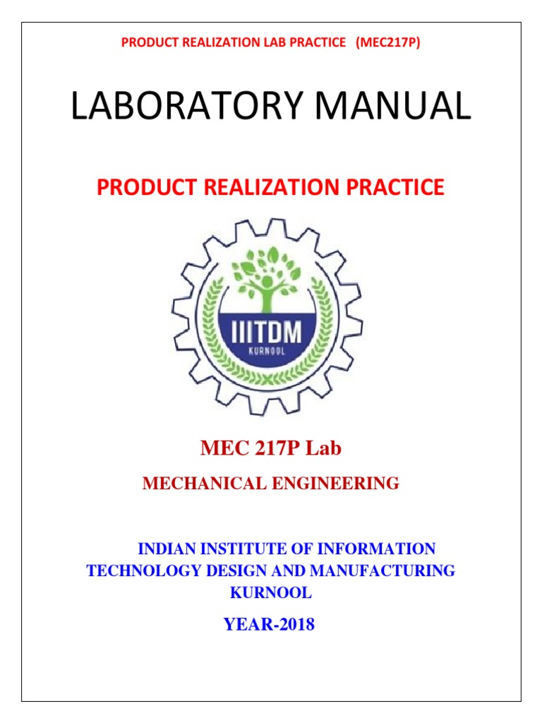 Product Realization Practice Manual Updated Pdf Pdf Sheet Metal