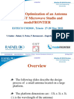 Design and Optimization of An Antenna Using CST Microwave Studio and ModeFRONTIER