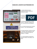 Pasos para Arrancar El Grupo Electrogeno en Modo Manual