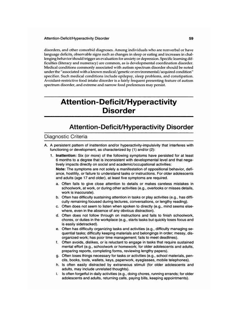 Adhd DSM5 | PDF