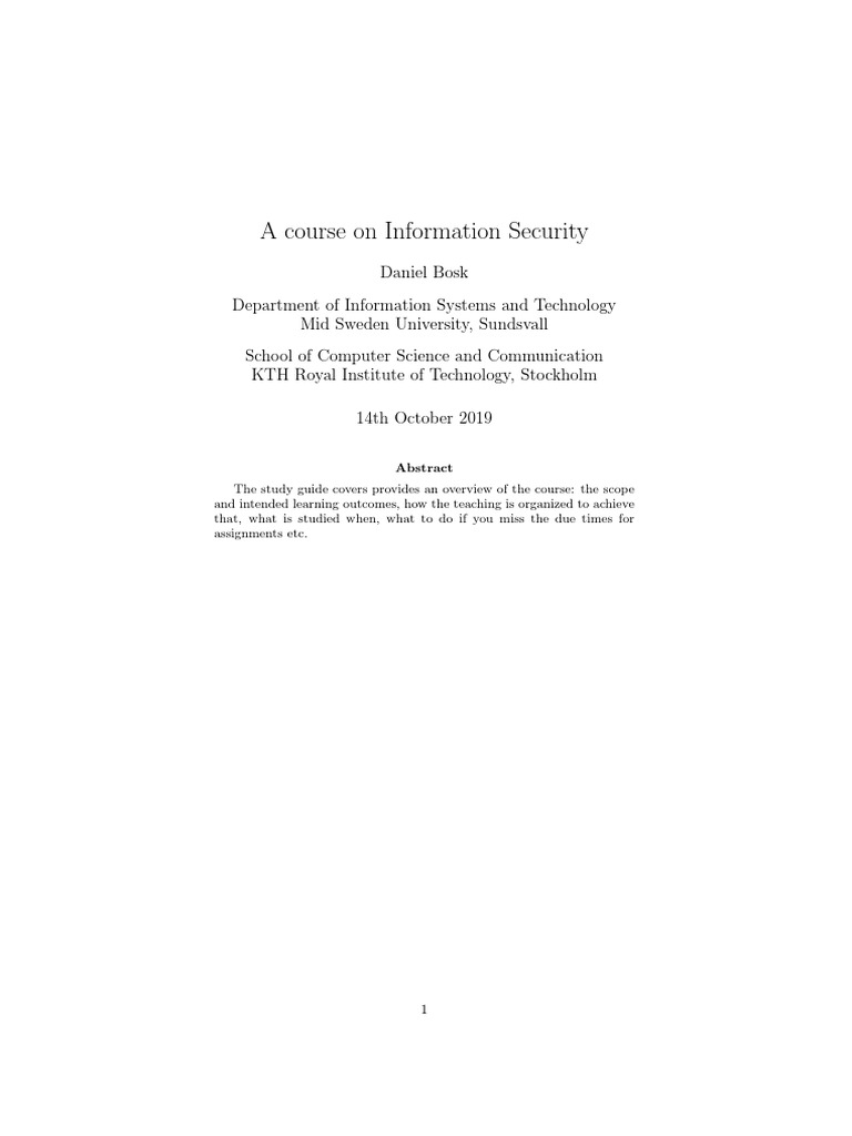 Study Guide To Information Security | PDF | Information Security ...