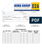 E 2 Leave Application Form