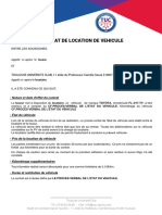 Contrat de Location de Vehicule