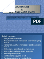 Koordinasi Dan Rentang Manajemen