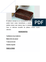 Receta de Dulce de Platano