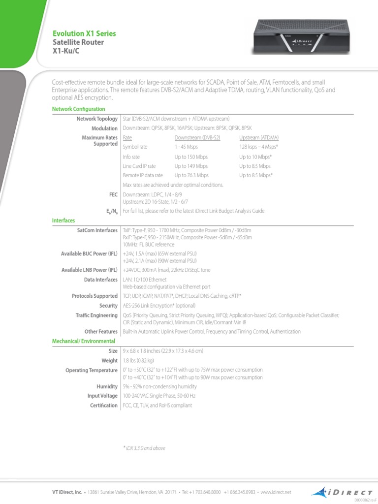Idirect Handbook | PDF | Quality Of Service | Computer Network
