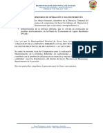 Acta de Compromiso de Operación y Mantenimiento