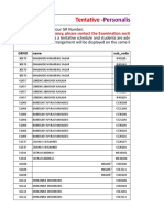 Personalized Time Table 