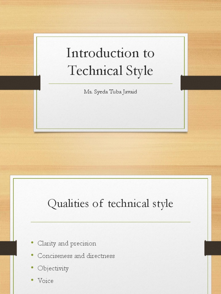 Lecture 2 Introduction Technical Style | PDF | Semantic Units | Philology
