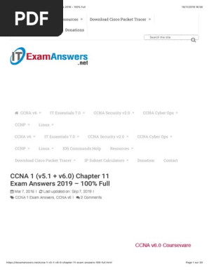 Cisco Ccna Chapter Answers