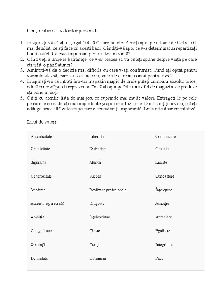 Valori | PDF