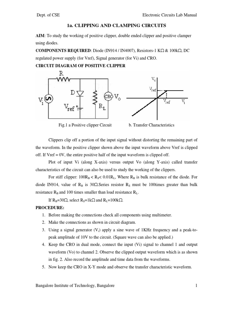 EC Lab Manual PDF Amplifier Electronic Engineering