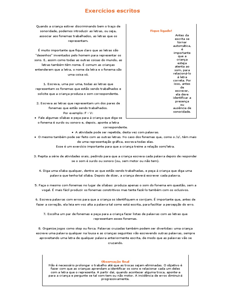 Dicas para Trocas Na Escrita | PDF | Fonema | Dislexia