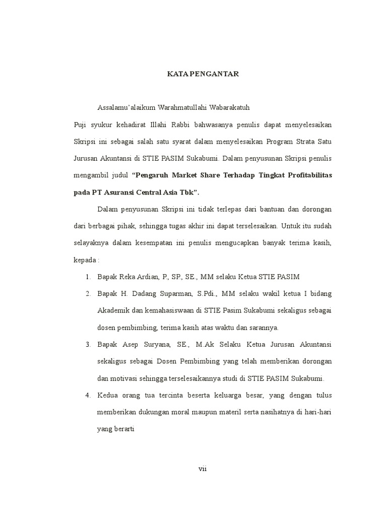 Kata Pengantar Skripsi Kata Pengantar Skripsi