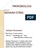 Aspek Mikrobiologi Pada Sediaan Steril 2019