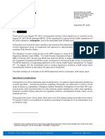 Lettre de Corteva À La Commission Européenne Concernant Les Avis de l'EFSA Sur Le Chlorpyrifos Et Le Chlorpyrifos-Méthyl 06.09.2019