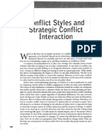 Conflict Styles Guide Strategic Interaction