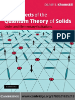 Khomskii-Basic Aspects of The Quantum Theory of Solids Order and Elementary Excitations PDF