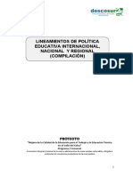 Lineamientos - Politica - Educativa Internacional, Nacional y Regional
