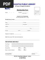 Membership Form فہر ثھئگھتای 